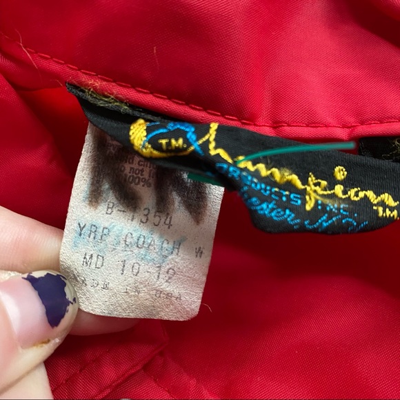 Champion Vintage Red Woodcraft Patches Jacket Kids 10-12 Culver Woodcraft - Picture 6 of 7